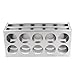 Pssopp 304 Stainless Steel Test Tube Holder Rack Highly Polished Multifunctional Laboratory Tube Stand, Small and Lightweight, Wide Applications (40mm 10 Holes)