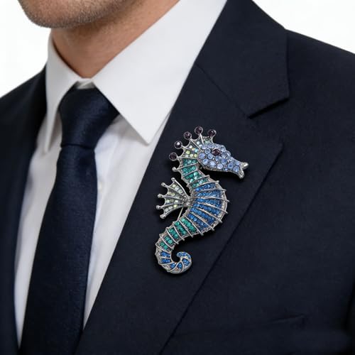 Image of Animal Brooch for Men Vintage Metal Wildlife Lapel Pin Suit Jacket Badge Fashion Accessories for Men