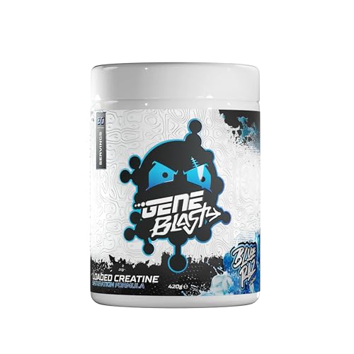 Gene Blast Loaded Creatine 6g - Power, Endurance & Recovery (Blue Raz, 30 Servings)