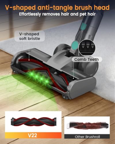 Image of Cordless Stick Vacuum Cleaners for Home, 650W 55KPA Up to 70Min Runtime