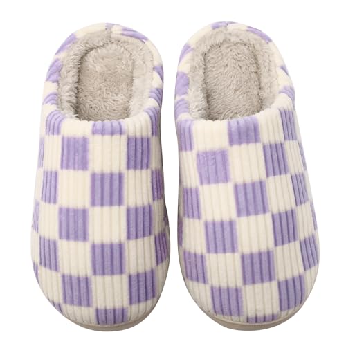 Image of Guyarns House Slippers for Women & Men - Fuzzy, Casual Indoor /Outdoor Shoes with Memory Foam & Faux Fur Lining