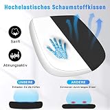 naspaluro Bürostuhl mit Verstellbaren Armlehnen, Ergonomischer Schreibtischstuhl mit Netzbespannung, Lordosenstütze, Höhenverstellbarer, Gepolstertem Sitzkissen, 360° Drehstuhl, Schwarz