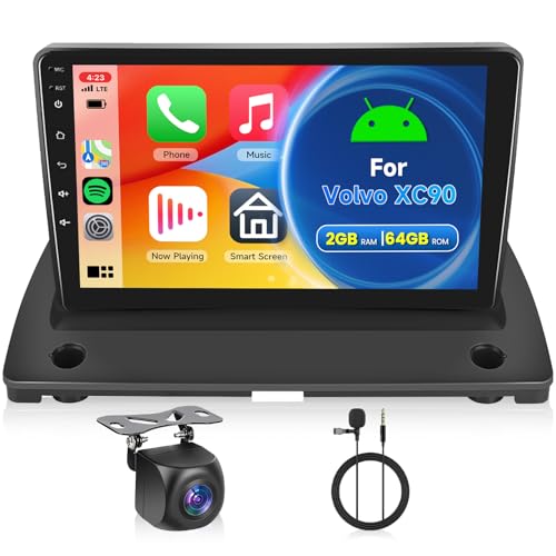 2GB 64GB Android Autoradio pour Volvo XC90 2004-2013 Radio avec Carplay Android Auto, Hodozzy Écran Tactile 9 Pouces Stereo Navigition GPS, Bluetooth, WiFi,...