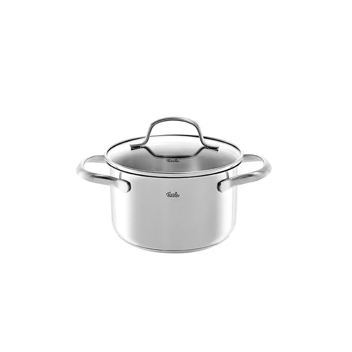 Fissler San Francisco/Edelstahl-Topf (1,9 L - Ø 16 cm) Kochtopf mit Glas-Deckel, Schüttrand, Mess-Skala - Induktion