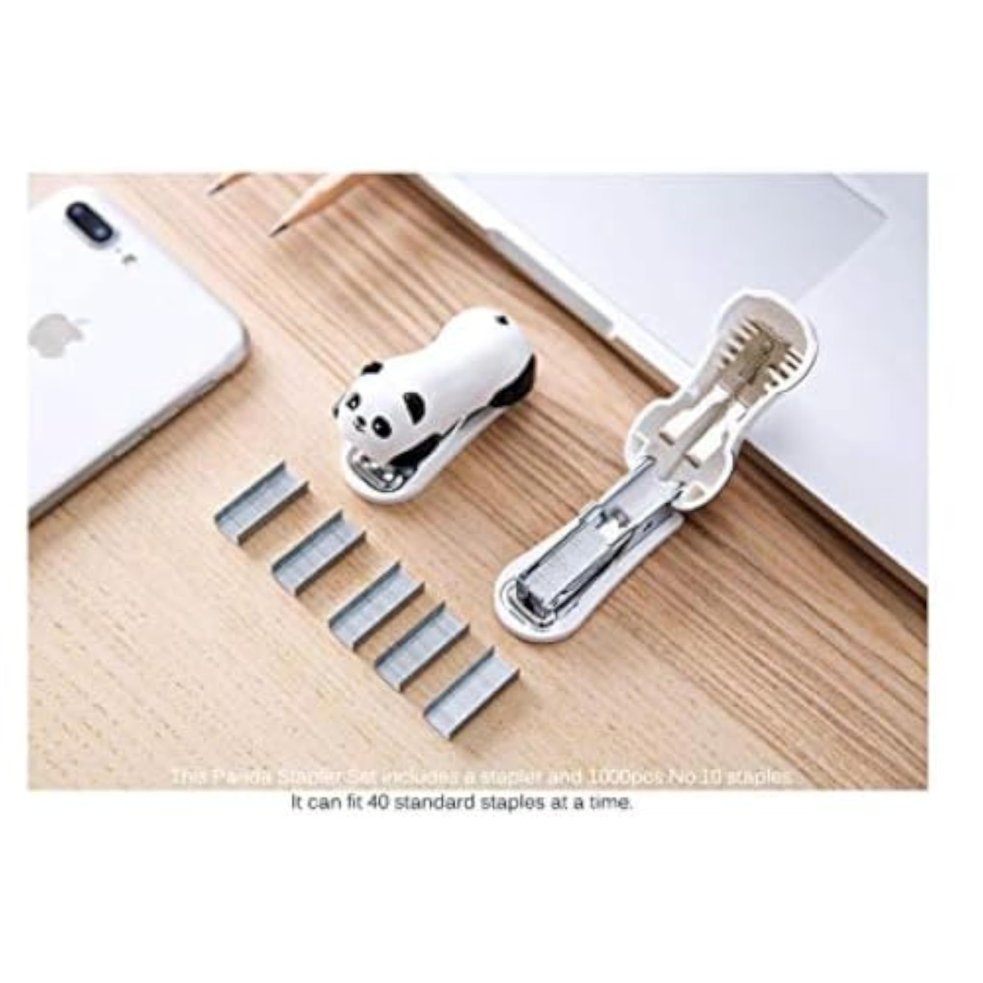 Panda Cartoon Desktop Stapler with 1000 Staples