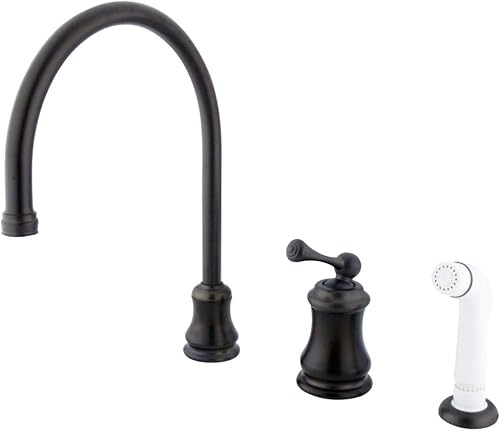 Kingston Brass KS3815BL Restoration - Grifo de cocina extendido, 9 pulgadas, bronce aceitado
