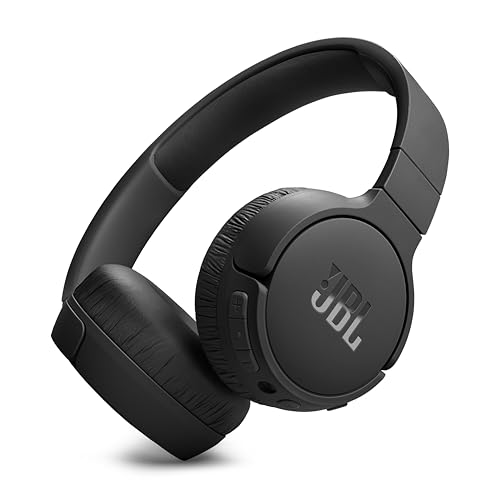 JBL Tune 670NC Casque supra-auriculaire sans fil, autonomie jusqu&rsquo;à 70 h, Réduction de Bruit Adaptative, Smart Ambient, noir