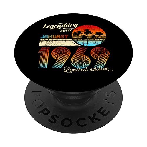 Cumpleaños Legendario Desde Enero De 1969 Regalo. PopSockets PopGrip Intercambiable