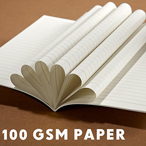 Mimorou 100 Pcs Journals Notebooks Bulk - Kraft Softcover A5 Small Notebooks 5.5 Inch x 8.3 Inch Notepads with 60 Page 30 Sheet for Writing Sketch Travel Office Supplies(Black, Brown,Lined) by Mimorou - Image 3