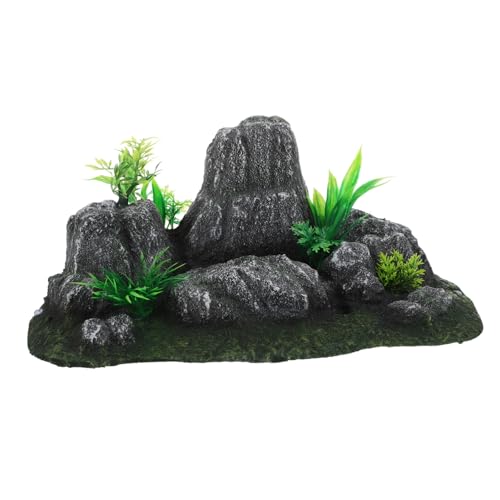 SUPVOX Aquarium Hiding Cave Miniature Mountain Figurines Fake Stone Fish Tank Decor