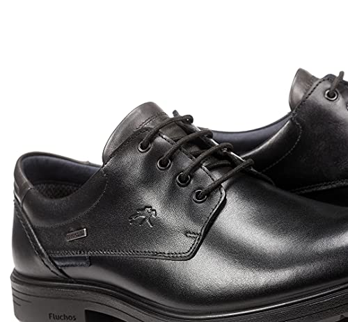 Fluchos Para Hombre. F1304 Zapatos De Piel Magnus Negro (41), Plano, Cordones, Casual - 6