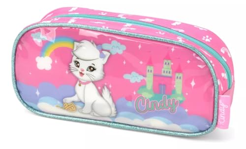 Estojo Escolar Gatinha Cindy Rosa 1 Ziper - Luxcel