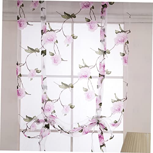 Vicasky Balloon Curtains Tulle Curtains Curtain Drapes Semi Sheer Window Shade Sheer Balloon Curtains Dining Room Lace Curtain Blinds Window Screening Flowers Roman Window Curtains Grace #TOP4