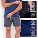 All Citizens Athletic Gym Shorts Men - 4 Way Stretch Fabric, Running Shorts for Men 5 inch, Quick Dry, Perfect for Workout, Training, Tennis & Sports, Pack of 3, Black, Grey, Blue, X-Large