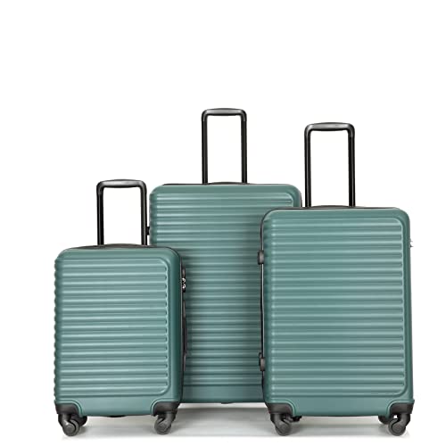 Hardside Luggage Set, Lightweight Suitcases with Double Spinner Wheels and TSA Lock, 3-Piece Set (20/24/28 inch)
