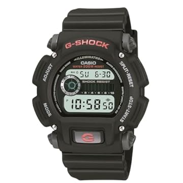 Casio Relógio esportivo masculino G-Shock DW9052-1V resistente a choques de resina preta, Multi, One Size, Clássico