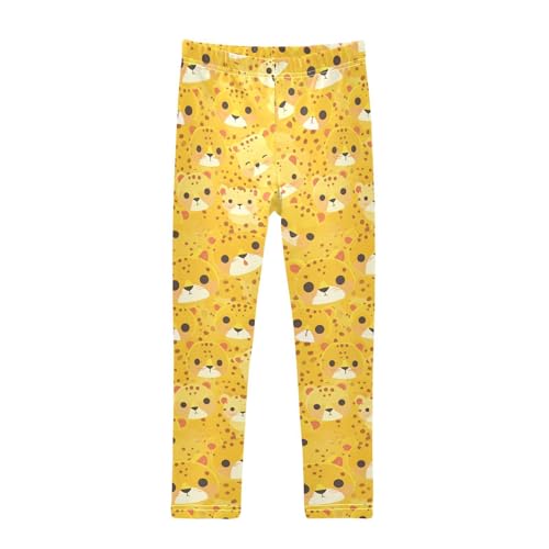 KLL Cheetah Print Toddler Baby Girl Leggings Casual Full Length Sweatpants Exercise