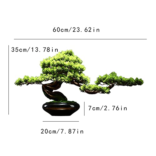 Künstlicher Bonsai-Baum Künstliche Pflanze Willkommen Kiefer Bonsai 33 Zoll hoch grüne Pflanze gefälschte Topfpflanzen, künstlicher Baum für die Veranda des Zen Wohnzimmers - Image 3