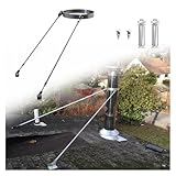 Support de cheminée polyvalent pour toiture : Ce kit de support de cheminée étendu permet de sécuriser votre conduit de cheminée. Idéal pour les poêles à bois, les foyers, les cheminées, les chaudières, les chauffe-eau, les poêles à bois extérieurs et autres appareils de chauffage résidentiels fonctionnant au bois, au charbon ou au fioul.