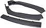 NewYall Pack of 3 Carbon Fiber ABS Front Bumper Lip Body Kit Spoiler