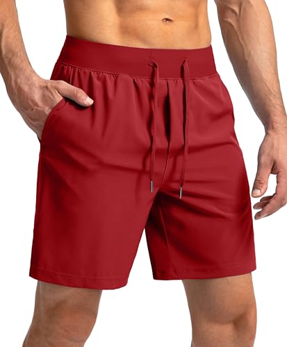 Image of Soothfeel Men's Running Shorts with Zipper Pockets 9 inch / 7 inch / 5 inch Quick Dry Eight Basketball Gym Workout Athletic Shorts