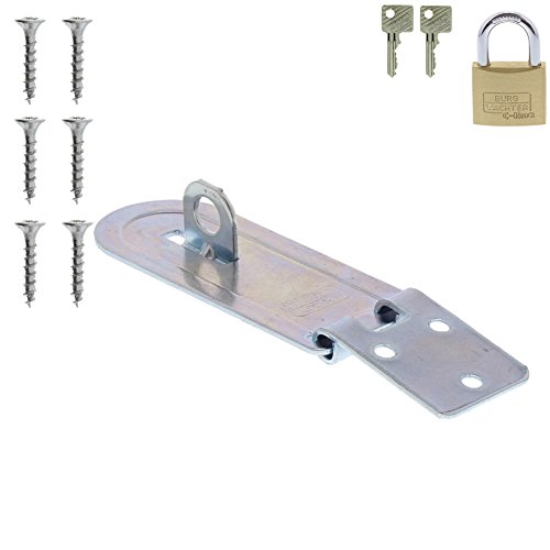 Burg-Wächter Set Panzer Überfalle und Schloss, Für flächenbündige Türen, Wetterfest verzinkt, PCC 80 + 222 30 SB