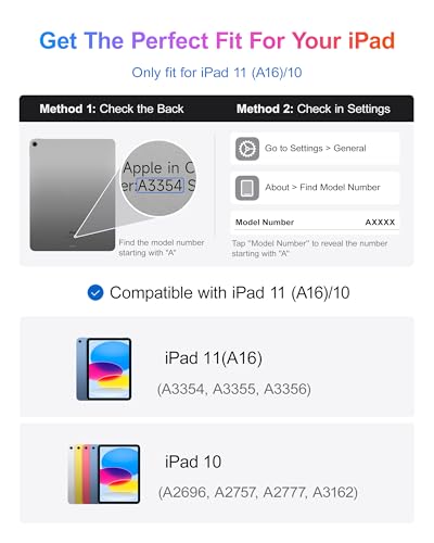Image of HOU 360 Rotating & Detachable Keyboard Case for iPad A16 & iPad 10th gen