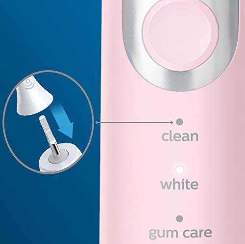 Philips Sonicare Protective Clean 6100 Pink and 2 pack Premium Plaque Control Brush Head Bundle