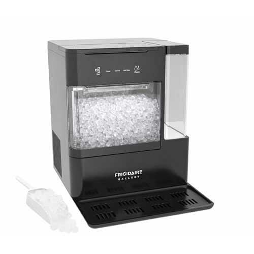 FRIGIDAIRE Nugget Ice Maker with Removable Tank 38lb Daily Ice Production 2.6 lb Ice Bin Countertop Ice Maker with Pull-Out Ice Drawer Electronic Controls Ice Scoop & Drip Tray
