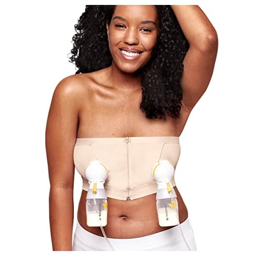 Medela Women's Hands-Free Pumping Bustier, Chai, Small