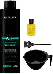 Escova Progressiva 1L Rubelita Alisamento Capilar Avançado Redução de Volume e Frizz Efeito Liso Duradouro Tratamento Único