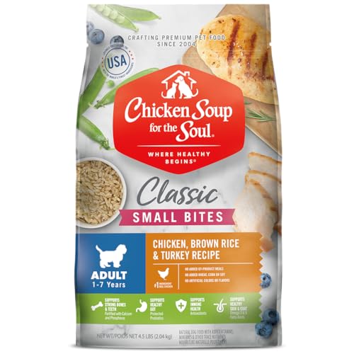 Chicken Soup for the Soul Natural Premium Small Bites Adult Dry Dog Food, Real Meat First...