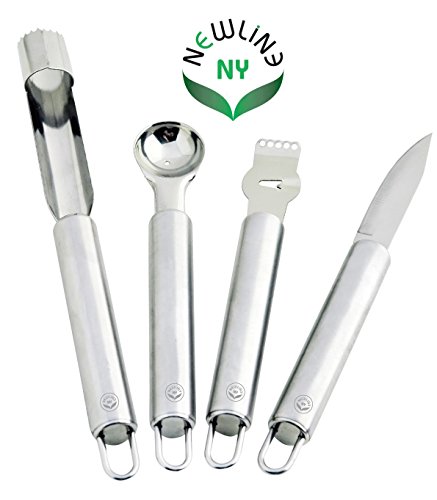 NewlineNY Stainless Steel Kitchen Tools (4 in 1 Fruit & Kitchen Helper)