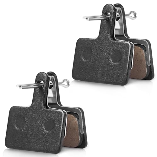 DeFageH 2 Pairs Bike Brake Pads - Semi-Metallic Disc Brake P...