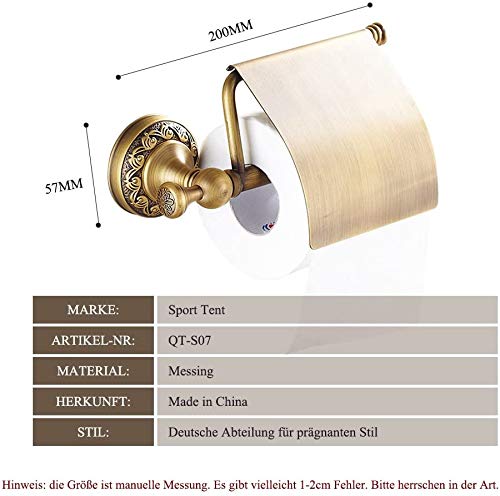 Sport Tent Toilettenpapierhalter – Antik Gebürstetes Messing Design Mit Deckel & Wandmontage – Elegant & Praktisch Fürs Bad