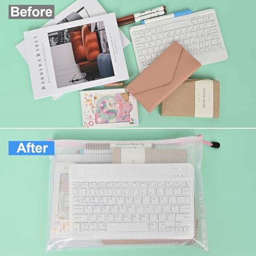 Jicsetk Malotes do Zíper Da Malha, Sacos do Zíper Tamanho A3 A4, Sacos Plásticos do Armazenamento de