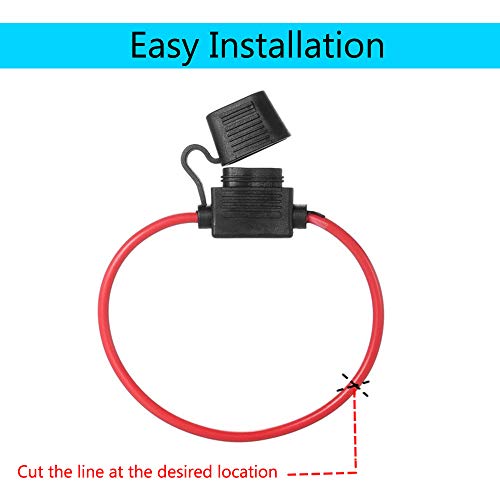 Esupport Mini Fuse Holder Box In-Line Awg Wire Copper 12V Blade Plug Socket Pack Of 5 #TOP5