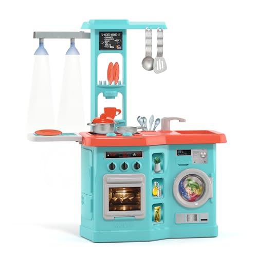 MOLTO | Cocina de Juguete Studio Electrónica con Luces – Cocina Infantil con Horno, Fogones, Lavadora y 12 Accesorios – Juguete Educativo para Niños