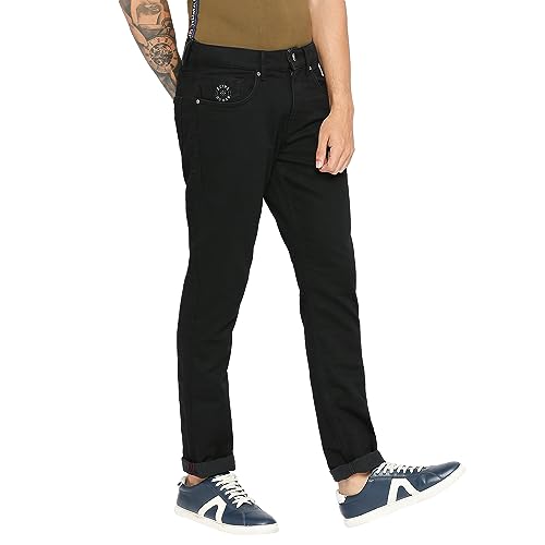 Image of Being Human Green Skinny Cropped Fit Men's Denims Clothing