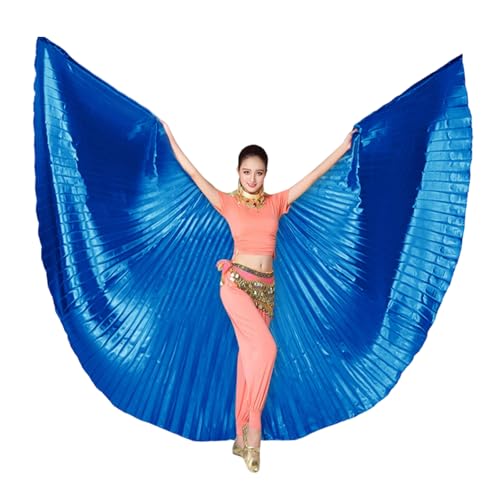 Costume égyptien de danse du ventre avec ailes d'Isis et bâton pour femme