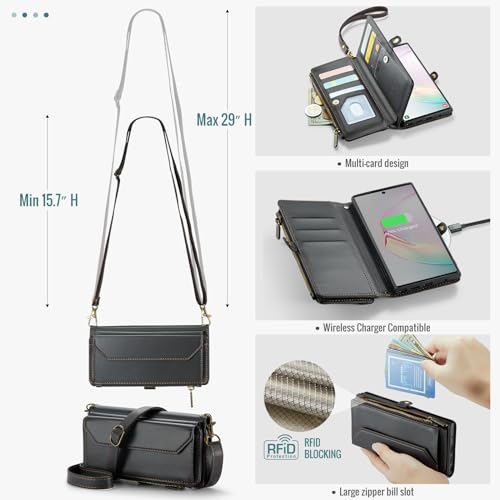 Coque Samsung Note 10 Plus blocage RFID et fermeture éclair de protection