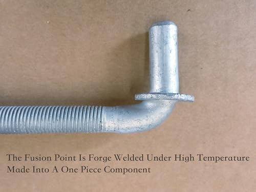 J-Bolt Gate Hinge, Hot-dip Galvanized J Bolt with 5/8" Gate Hinge. Farm Gate Hinges for Chain Link Fence Mostly Used in Frams, Back Yard, Frence Etc. Include Nut Washer (8"(8PCS)) by Firofend - Image 8