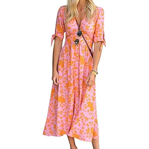 Maison Castellar Women's Short Sleeve Bohemian Dress Cover
