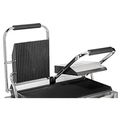 METRO Professional Doppel-Kontaktgrill GPG2201, Edeltahl, 57 x 36 x 20 cm, 3600 W, für Sandwich, Toasts, Steak, Panini, Temperaturregler, höhenverstellbar, silber – Bild 7