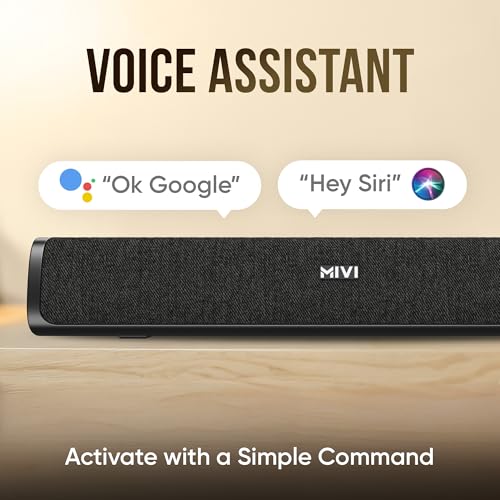 Image of Mivi Fort S24 Bluetooth Speaker Soundbar with 24W Powerful Sound, 2.0 Channel Speaker, Multiple Connectivity Modes, Portable Speaker, Made in India Soundbar