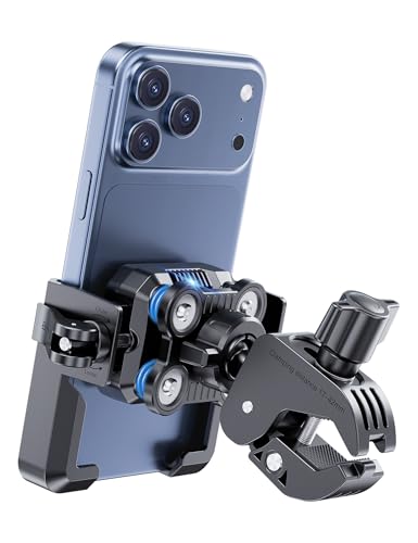 Support téléphone moto amortisseur de vibrations pour iPhone 16 et grands smartphones 7.2 pouces