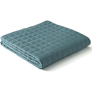 YnM Exclusive Cooling Weighted Blanket,Bed Blanket for One Person of 140lbs, Ideal for Queen/King Bed (60×80 Inches, 15 Pounds, Sea Grass)