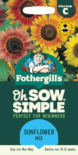 Fothergills Oh Sow Simple Sunflower Mix Flower Seeds Sow: Mar-May Yellow