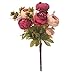 Produktbild LSAltd 42cm Pfingstrosenblume Kunstblume Blumenstrauß künstliche Blumen-Bouquet Bridal Blume Hochzeit Wohnaccessoires & Deko Party Garten Dekoration Gefälschte Blumenstrauß