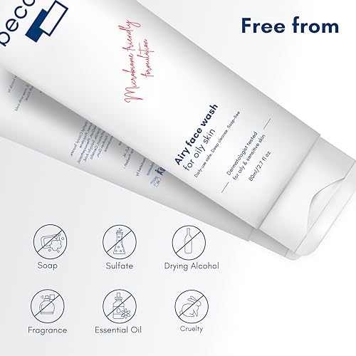 Image of Becalm Daily Salicylic Acid Face Wash for Oily and Acne Prone Skin | Airy face wash for Men & Women | Soap & Sulphate free | Oil, Acne, Dullness, Pore control | Microbiome friendly | With Quaternium - 73 & Prebiotic | No fragrance